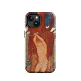 Saint Sebastien - Odilon Redon Phone Case Iphone 15 / Gloss Rugged Phone Case Vibrant Painterly Design Nude Figure Odilon Redon Paints,
