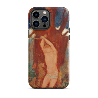 Saint Sebastien - Odilon Redon Phone Case Iphone 13 Pro Max / Matte Rugged Phone Case Vivid Textured Print Expressive Painting Odilon Redon
