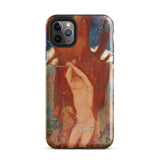 Saint Sebastien - Odilon Redon Phone Case Iphone 11 Pro Max / Gloss Phone Case Textured Vintage-style Painting Warm Reds Earthy Odilon