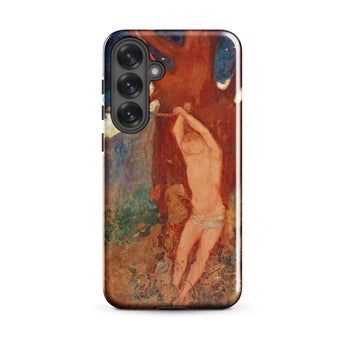 Saint Sebastien - Odilon Redon Phone Case Samsung Galaxy S25 Plus / Gloss Phone Case Vibrant Impressionistic Painting Nude Figure