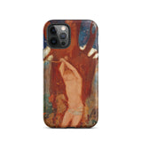 Saint Sebastien - Odilon Redon Phone Case Iphone 12 Pro / Matte Phone Case Vibrant Impressionistic Painting Nude Figure Red Odilon Redon