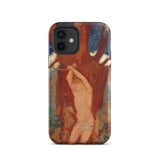 Saint Sebastien - Odilon Redon Phone Case Iphone 12 / Matte Phone Case Vibrant Impressionistic Painting Nude Figure Red Odilon Redon