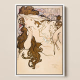 Salon Des Cent Poster - Alphonse Mucha Art Print / Canvas, 12x18’’ / 31x46cm / White Frame, Posters Prints & Visual Artwork, Toby Leon