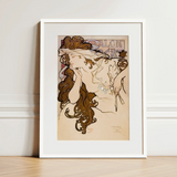Salon Des Cent Poster - Alphonse Mucha Art Print / Canvas, Salon Des Cent, Des Cent Poster, Salon Des, Des Cent, Cent Poster, Art Nouveau,