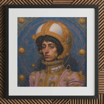 Samir - Gay Muslim Astronaut Art Print / Canvas, Gay Muslim Astronaut, Muslim Astronaut Aesthetic, Gayest Astronaut