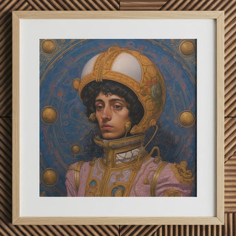 Samir - Gay Muslim Astronaut Art Print / Canvas, Gay Muslim Astronaut, Muslim Astronaut Aesthetic, Gayest Astronaut