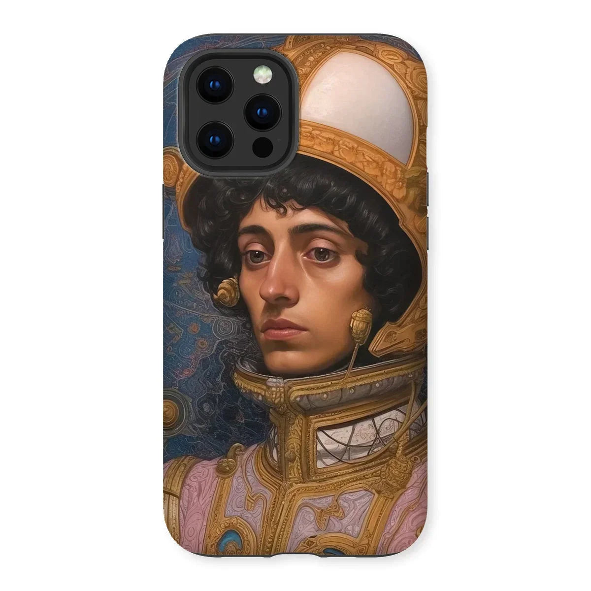 Samir - Muslim Gay Astronaut Iphone Case, 12 Pro Max / Matte, Iphone Case Renaissance-style Portrait Person Ornate Regalia