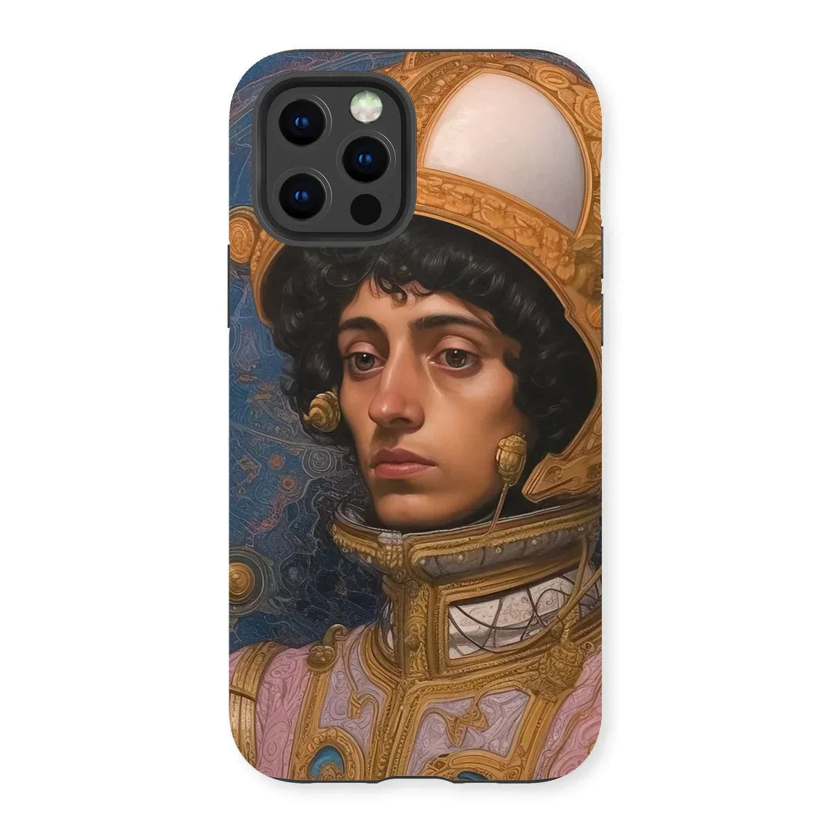 Samir - Muslim Gay Astronaut Iphone Case, 13 Pro / Matte, Phone Case Renaissance-style Portrait Person Ornate Golden Headwear