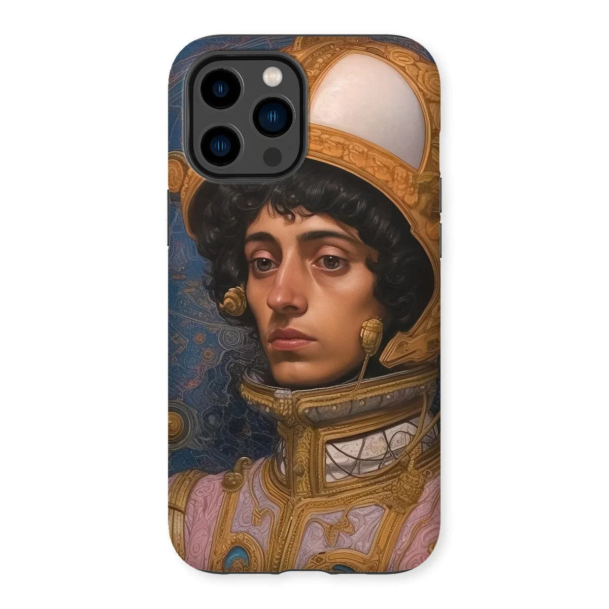 Samir - Muslim Gay Astronaut Iphone Case, 14 Pro Max / Matte, Iphone Case Renaissance-style Portrait Person Ornate Clothing Headwear