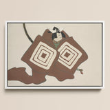 Samurai - Kamisaka Sekka Art Print / Canvas Framed Artwork Stylized Japanese Traditional Armor Bold, Warrior’s Garment Ripple, Rinpa