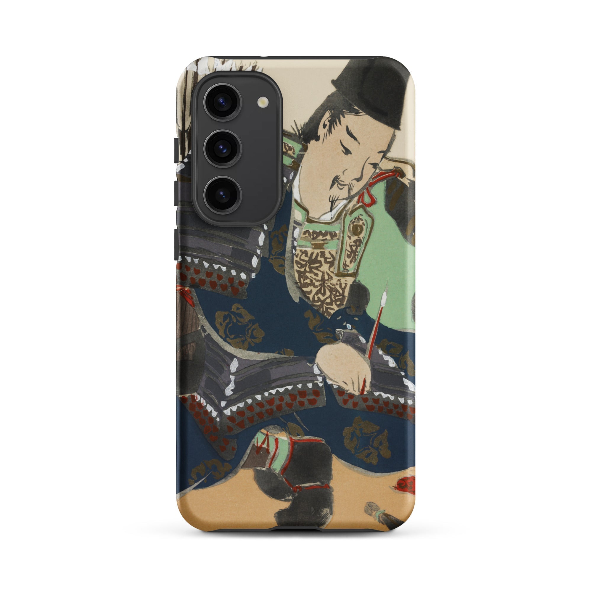 Samurai Kamisaka Sekka Momoyogusa Samsung Case, Galaxy S23 Plus / Matte, Smartphone Case Japanese Style Painting Man