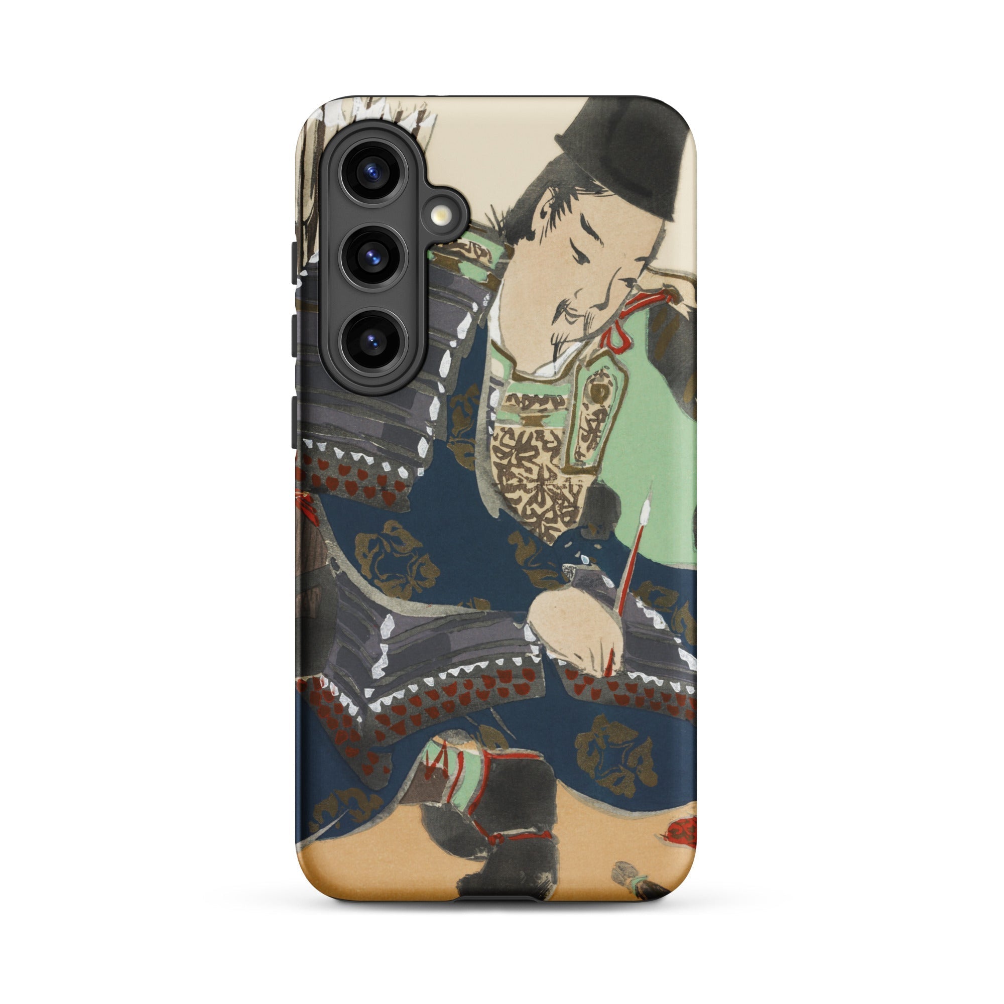 Samurai Kamisaka Sekka Momoyogusa Samsung Case, Galaxy S24 Plus / Matte, Smartphone Case Japanese Style Painting Man