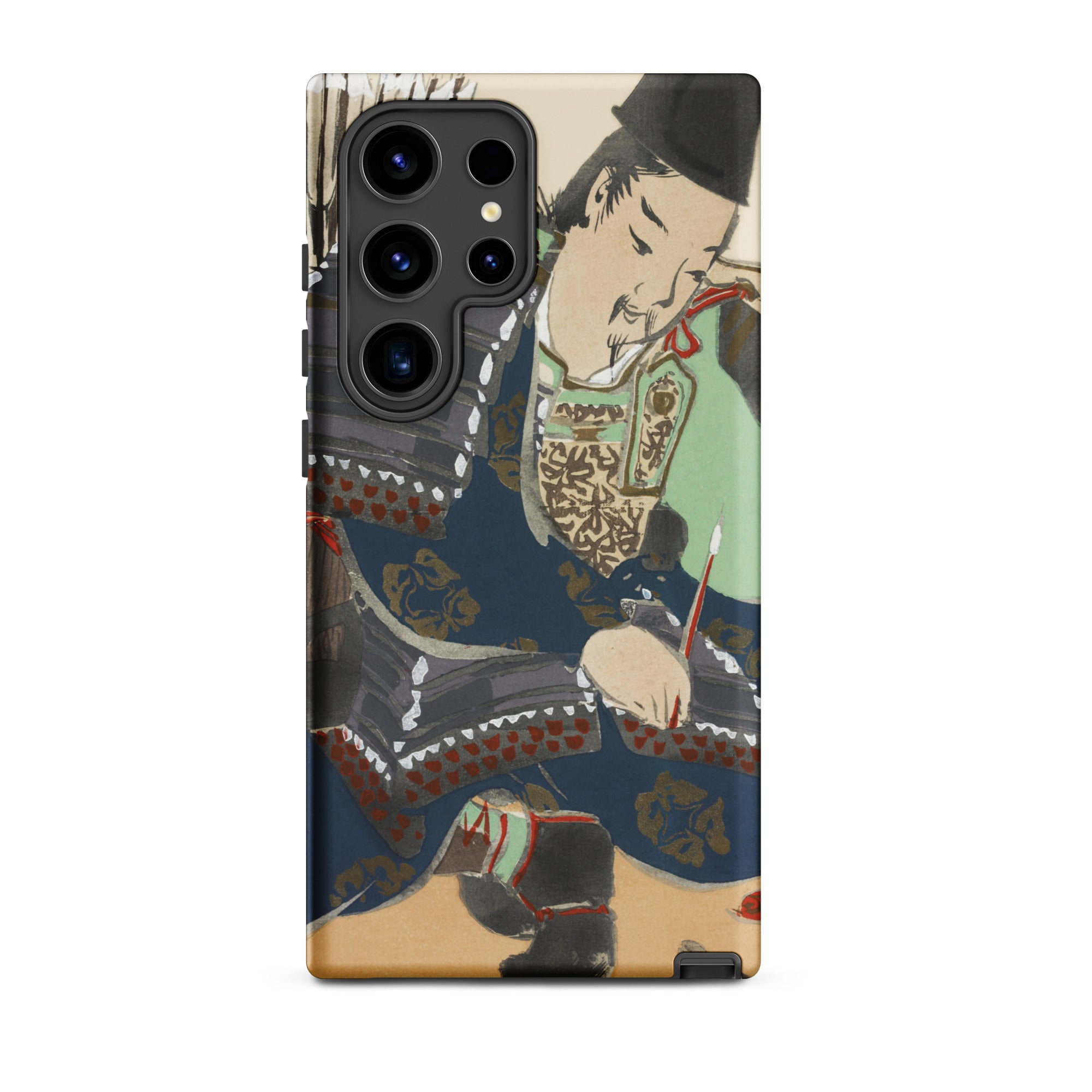 Samurai Kamisaka Sekka Momoyogusa Samsung Case, Galaxy S24 Ultra / Matte, Smartphone Case Japanese Style Painting Figure Traditional Attire