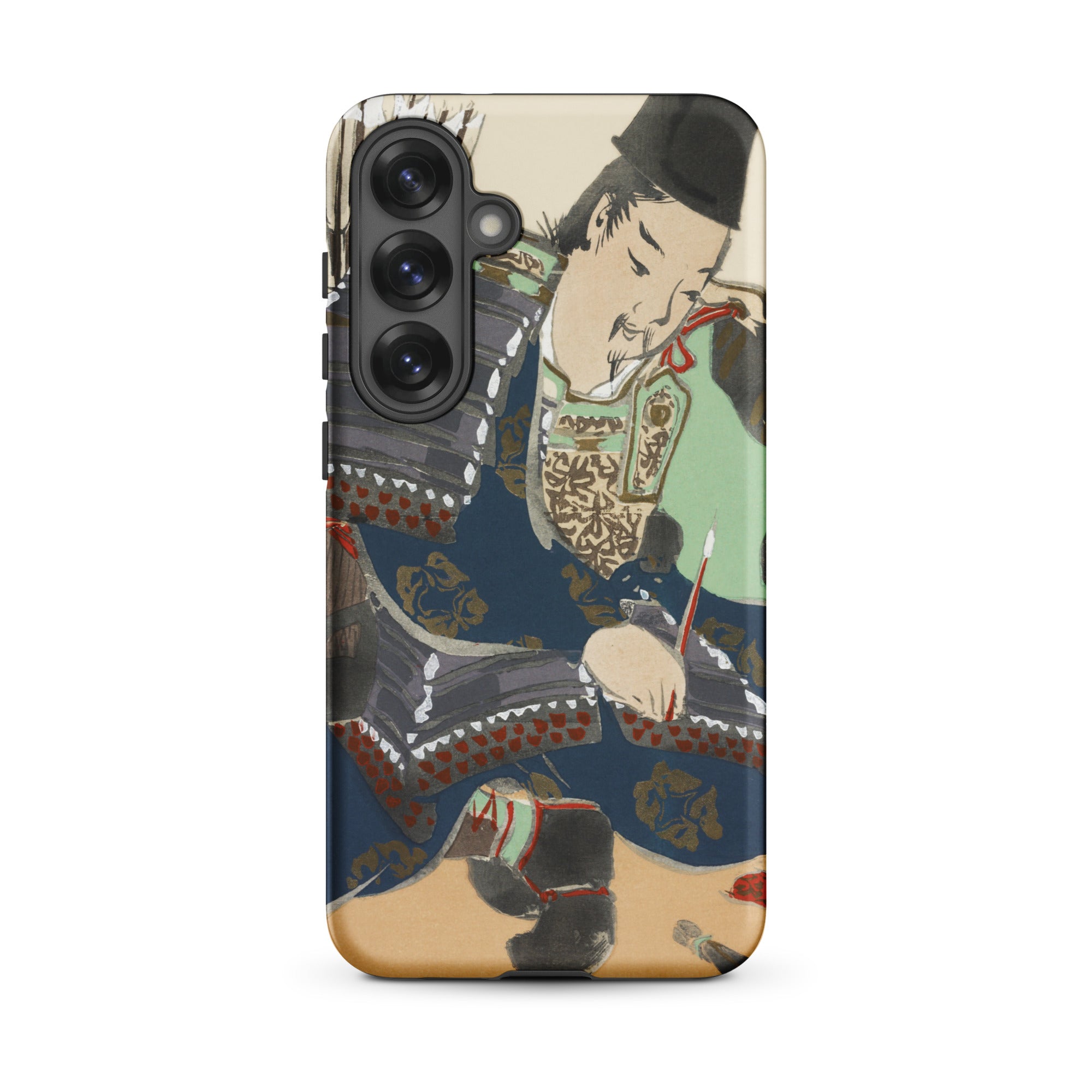 Samurai Kamisaka Sekka Momoyogusa Samsung Case, Galaxy S25 Plus / Matte, Smartphone Case Japanese Style Painting Figure Brush