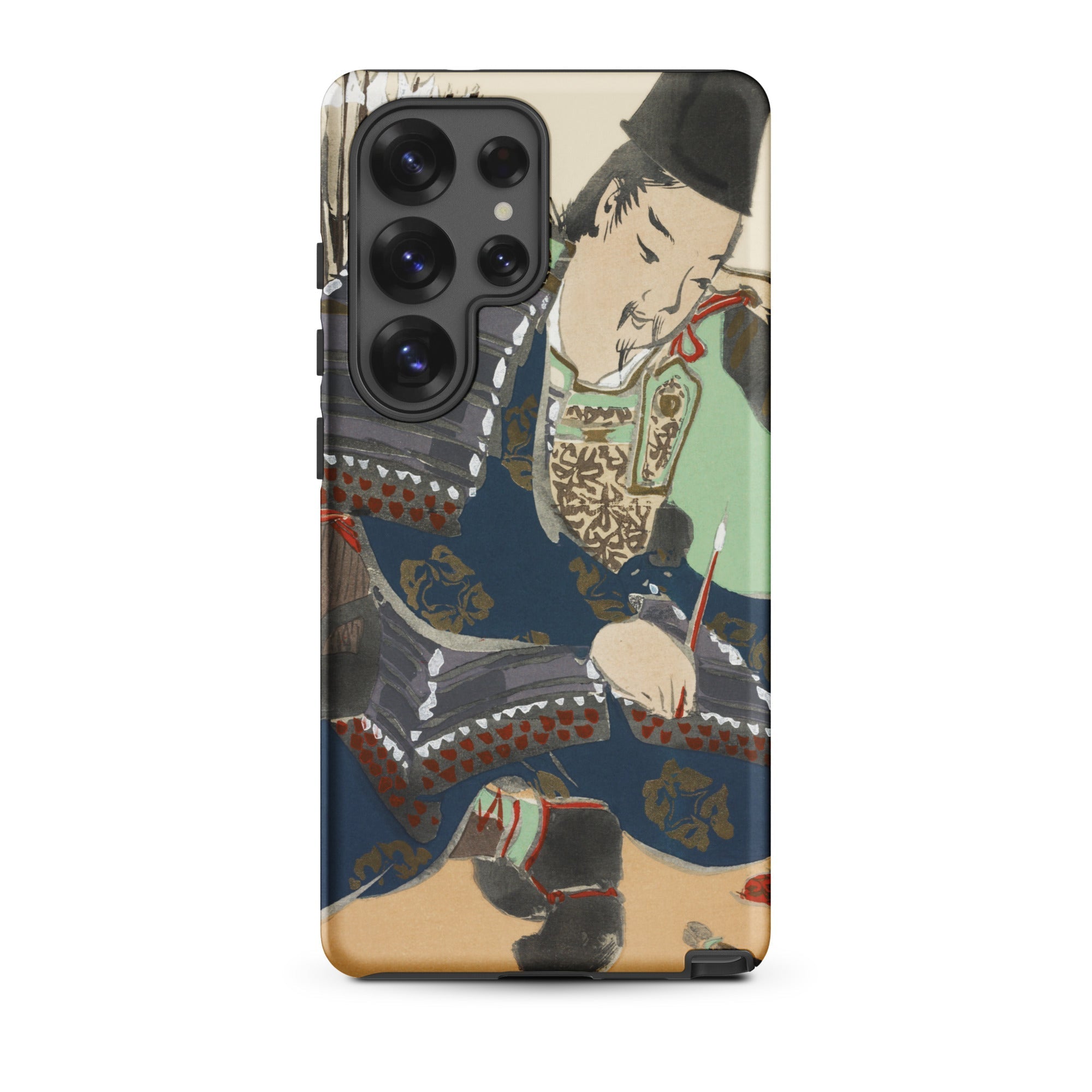 Samurai Kamisaka Sekka Momoyogusa Samsung Case, Galaxy S25 Ultra / Matte, Smartphone Case Traditional Japanese Style Illustration Person