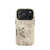 Samurai - Katsushika Hokusai Phone Case Iphone 17 Pro / Matte Beige Black Phone Case Samurai Design Made Plastic Katsushika Hokusai Storm,