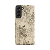 Samurai - Katsushika Hokusai Samsung Case, Galaxy S22 Plus / Matte, Phone Case Black-and-white Print Figures Traditional Japanese Style