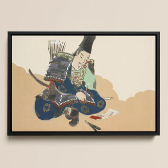 Samurai Scribe - Kamisaka Sekka Art Print / Canvas, 18x12’’ / 46x31cm / Black Frame, Posters Prints & Visual Artwork, Toby Leon