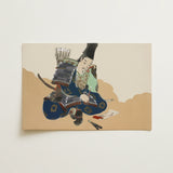 Samurai Scribe - Kamisaka Sekka Art Print / Canvas, 18x12’’ / 46x31cm / Unframed / no Border, Posters Prints & Visual Artwork, Toby Leon