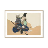 Samurai Scribe - Kamisaka Sekka Art Print, Framed Japanese Warrior Painting