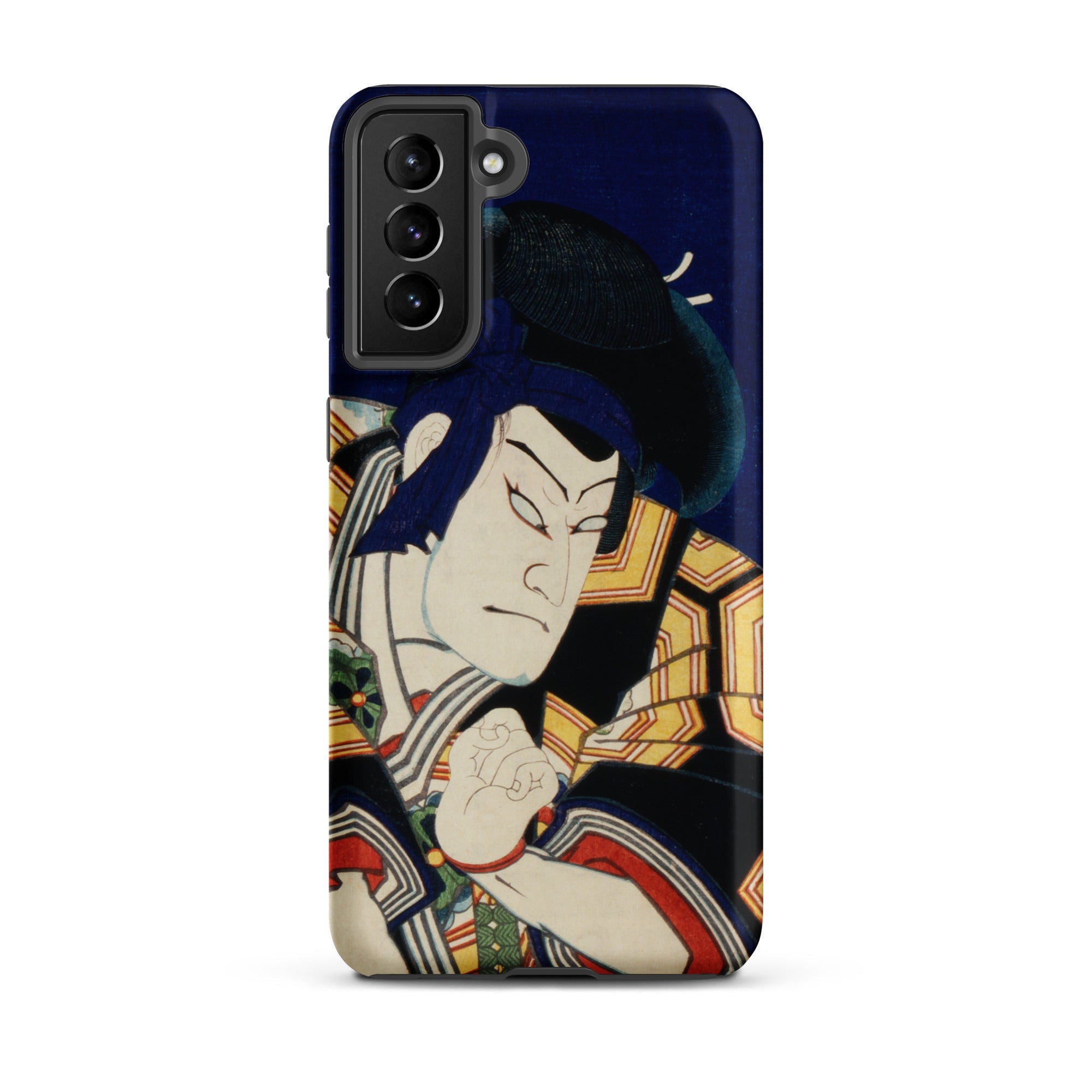 Samurai Toyohara Kunichika Actor Portrait Samsung Case, Galaxy S21 Plus / Matte, Phone Case Traditional Japanese Ukiyo e Style Illustration