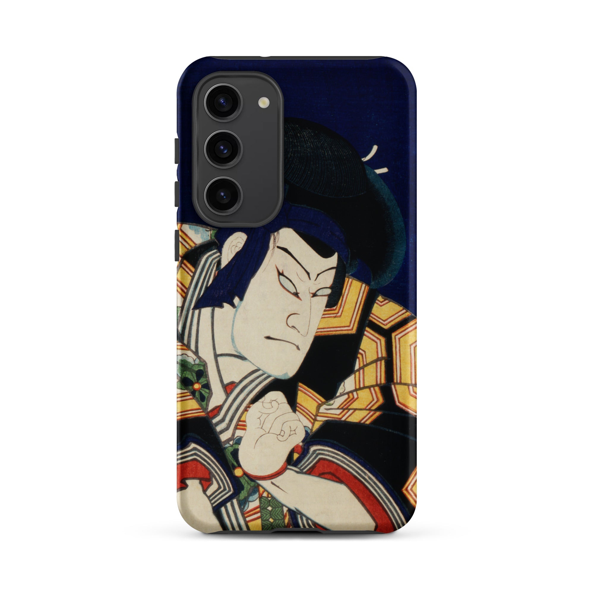 Samurai Toyohara Kunichika Actor Portrait Samsung Case, Galaxy S23 Plus / Matte, Smartphone Case Traditional Japanese Art Print