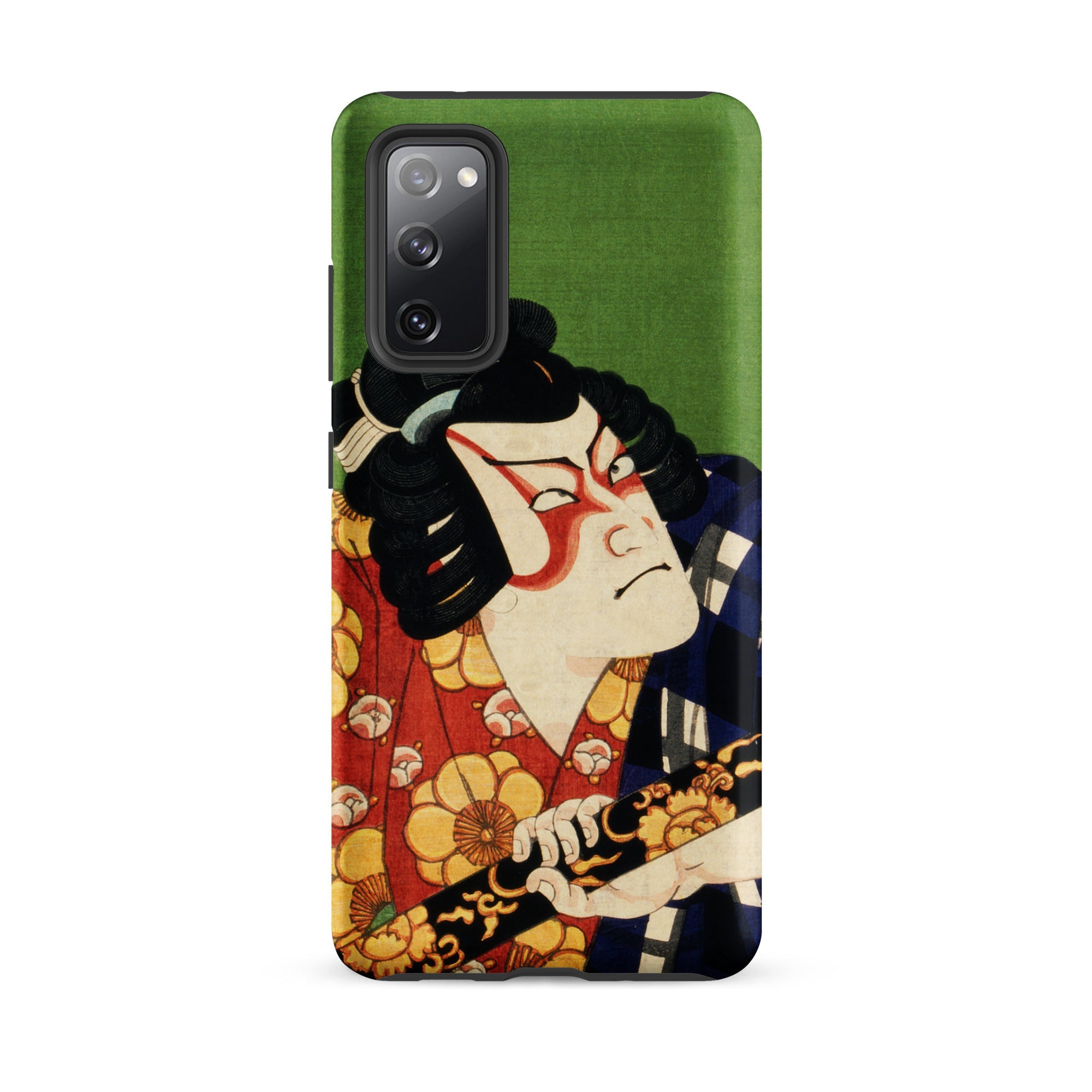 Samurai Toyohara Kunichika Kabuki Samsung Case, Galaxy S20 Fe / Matte, Phone Case Japanese Ukiyo e Style Illustration Kabuki Actor