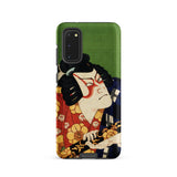 Samurai - Toyohara Kunichika Kabuki Samsung Case, Galaxy S20 / Matte, Smartphone Case Traditional Japanese Ukiyo-e Style Illustration Kabuki