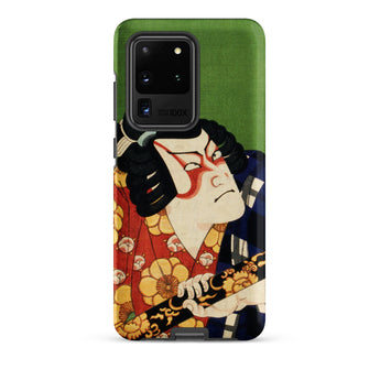 Samurai - Toyohara Kunichika Kabuki Samsung Case, Galaxy S20 Ultra / Matte, Smartphone Case Traditional Japanese Ukiyo-e Style Illustration