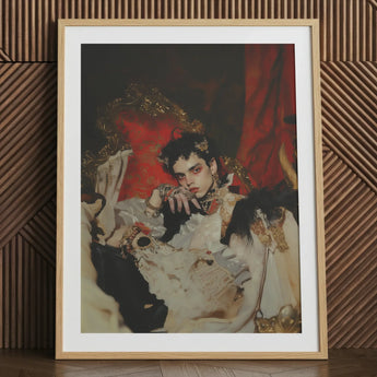 Santino queer vampire king art print portrait framed