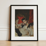 Santino - Queer Vampire King Art Print / Canvas, 12x16’’ / 31x41cm / Black Frame / Matboard, Posters Prints & Visual Artwork, Toby Leon