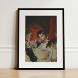 Santino - Queer Vampire King Art Print / Canvas Black-framed Art Print White Mat Ornate Portrait Person Queer Vampire King, King Art,