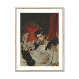 Santino - Queer Vampire King Art Print, Framed Artistic Portrait Dramatic Red Black Tones Baroque-style