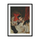 Santino - Queer Vampire King Art Print, Framed Artistic Portrait Photograph Dramatic Red Cream Tones