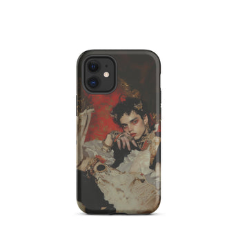 Santino - Queer Vampire King Iphone Case, 12 Mini / Matte, Black Iphone Case Ornate Portrait