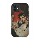 Santino - Queer Vampire King Iphone Case, 12 Mini / Matte, Phone Case Dramatic Portrait Person Ornate Vintage-style Clothing