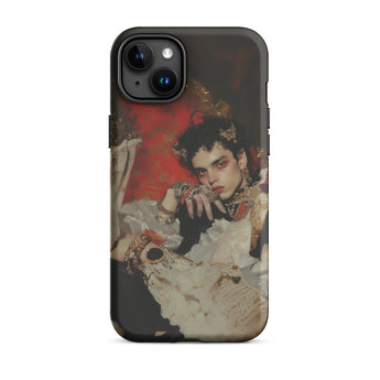 Santino - Queer Vampire King Iphone Case, 15 Plus / Matte, Black Iphone Case Portrait