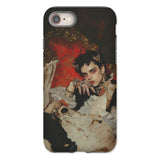 Santino - Queer Vampire King Iphone Case, 8 / Matte, Phone Case Dramatic Portrait Person Ornate Gothic-style Clothing