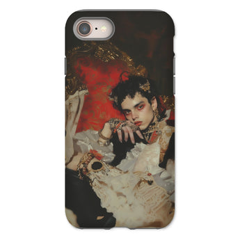 Santino - Queer Vampire King Iphone Case, 8 / Matte, Phone Case Dramatic Portrait Person Ornate Gothic-style Clothing