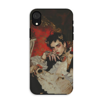 Santino - Queer Vampire King Iphone Case, Xr / Matte, Phone Case Dramatic Portrait Painting Person Ornate Clothing