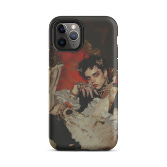 Santino - Queer Vampire King Phone Case Iphone 11 Pro / Matte Iphone Case Regal Portrait Queer Vampire King, Reign Etched, Shielding