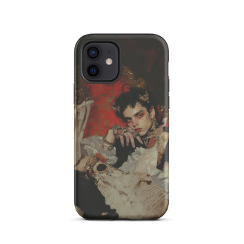 Santino - Queer Vampire King Phone Case Iphone 12 / Matte Phone Case Portrait Queer Vampire King, Reign Etched, Shielding
