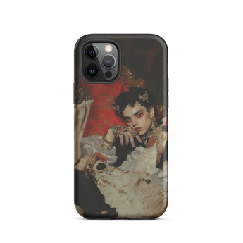Santino - Queer Vampire King Phone Case Iphone 12 Pro / Matte Iphone Case Portrait Design Queer Vampire King, Reign Etched, Shielding