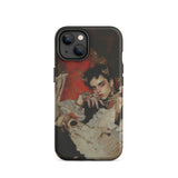 Santino - Queer Vampire King Phone Case Iphone 14 / Matte Phone Case Regal Portrait Queer Vampire King, Reign Etched, Shielding