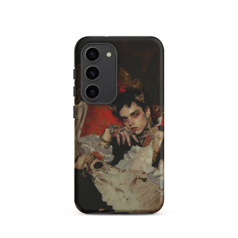Santino - Queer Vampire King Phone Case Samsung Galaxy S23 / Matte Black Phone Case Detailed Portrait Person Ornate Vintage-style Queer