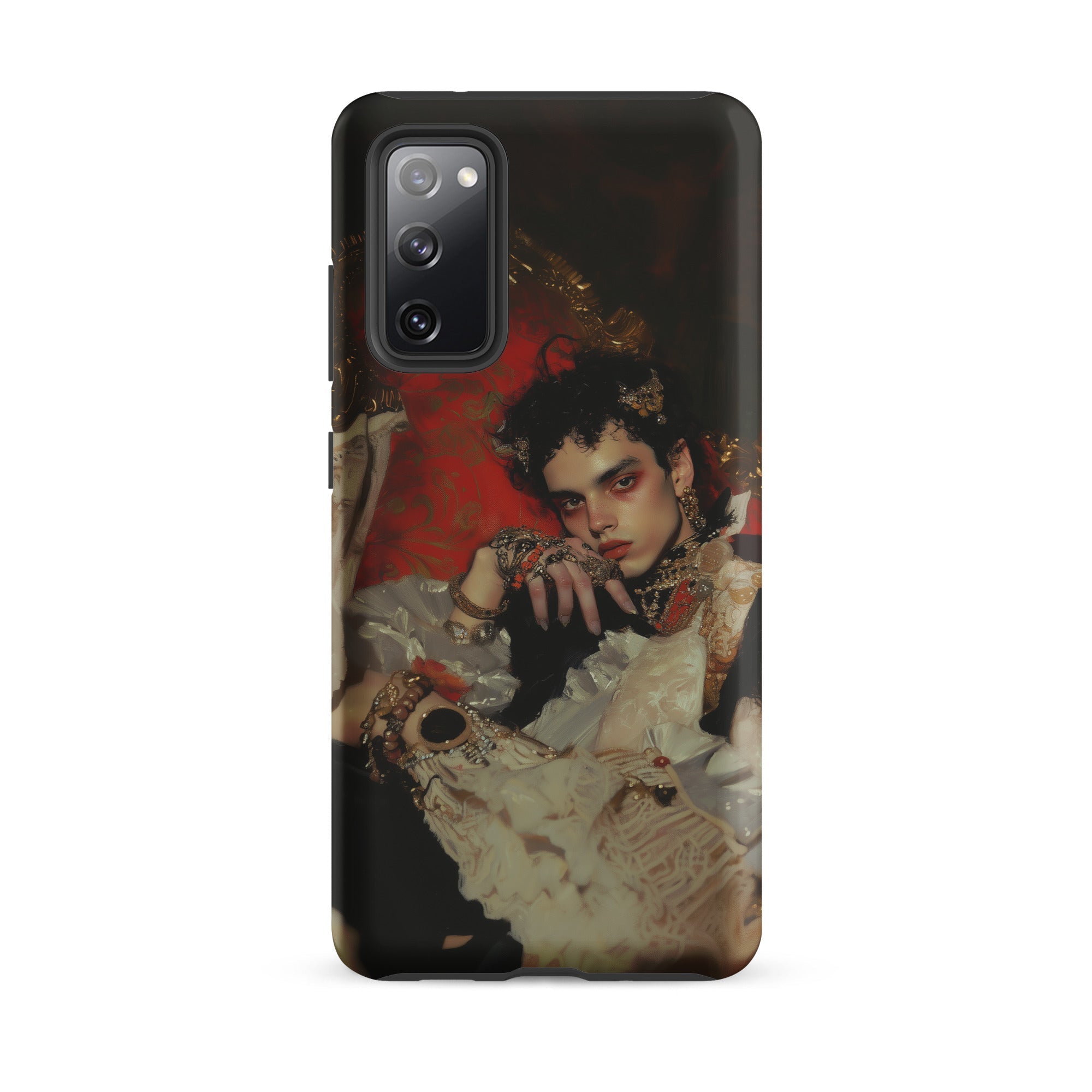 Santino Queer Vampire King Samsung Case, Galaxy S20 Fe / Matte, Black Smartphone Case Dark Fantasy Art Print