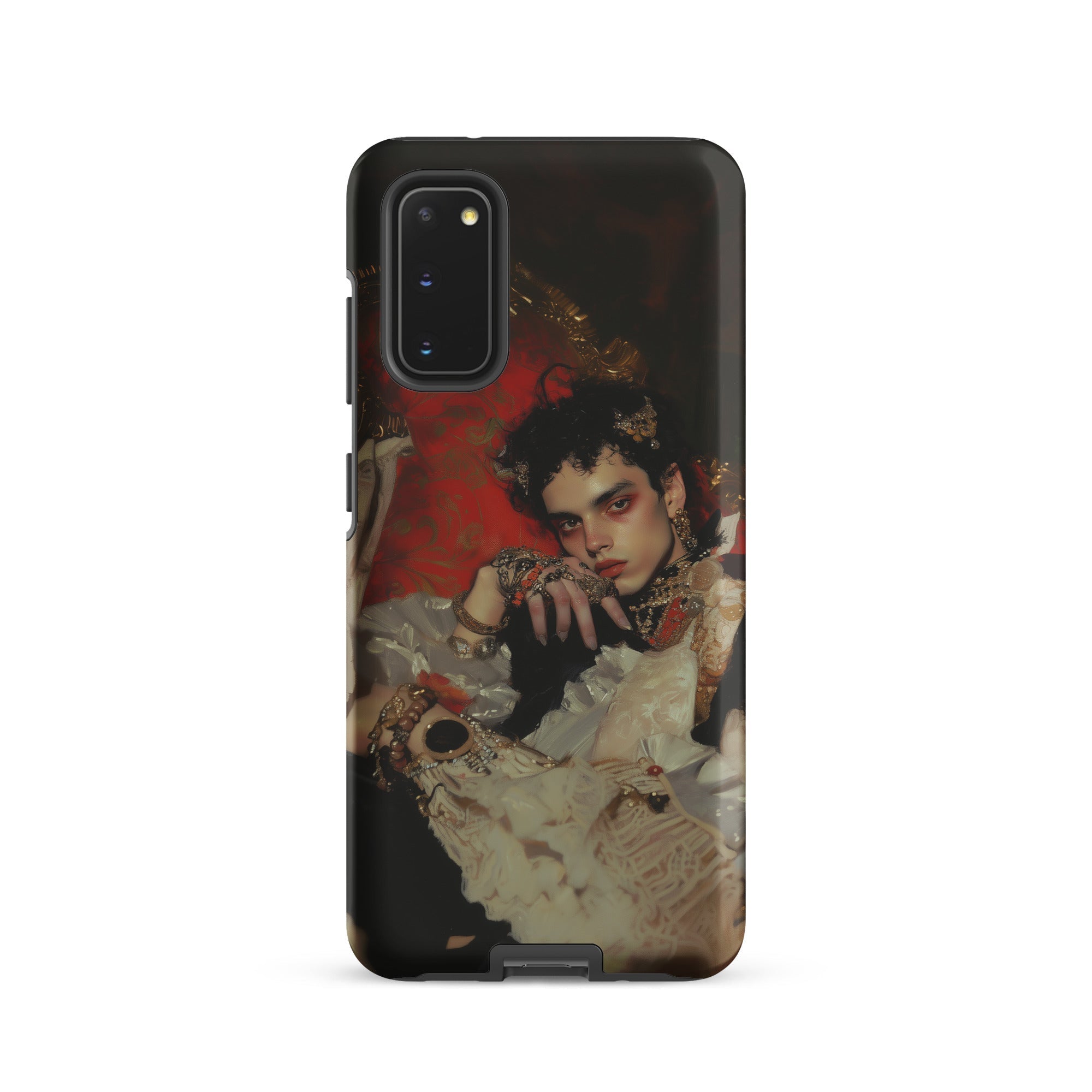 Santino Queer Vampire King Samsung Case, Galaxy S20 / Matte, Black Smartphone Case Printed Person Adorned Jewelry