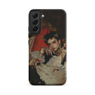Santino Queer Vampire King Samsung Case, Galaxy S22 Plus / Matte, Black Smartphone Case Printed Person Dark Hair Elaborate