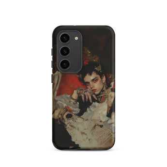 Santino - Queer Vampire King Samsung Case, Galaxy S23 / Matte, Black Smartphone Case Printed Person Ornate Attire
