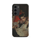 Santino Queer Vampire King Samsung Case, Galaxy S23 Plus / Matte, Black Smartphone Case Portrait Person Dark Hair Red